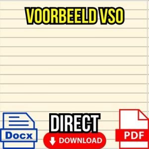 Voorbeeld VSO DOCX PDF ᐅ (DIRECTE DOWNLOAD + BONUS!) MS Word Sjabloon